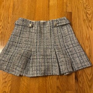 Maje Blue Tweed Mini Skirt